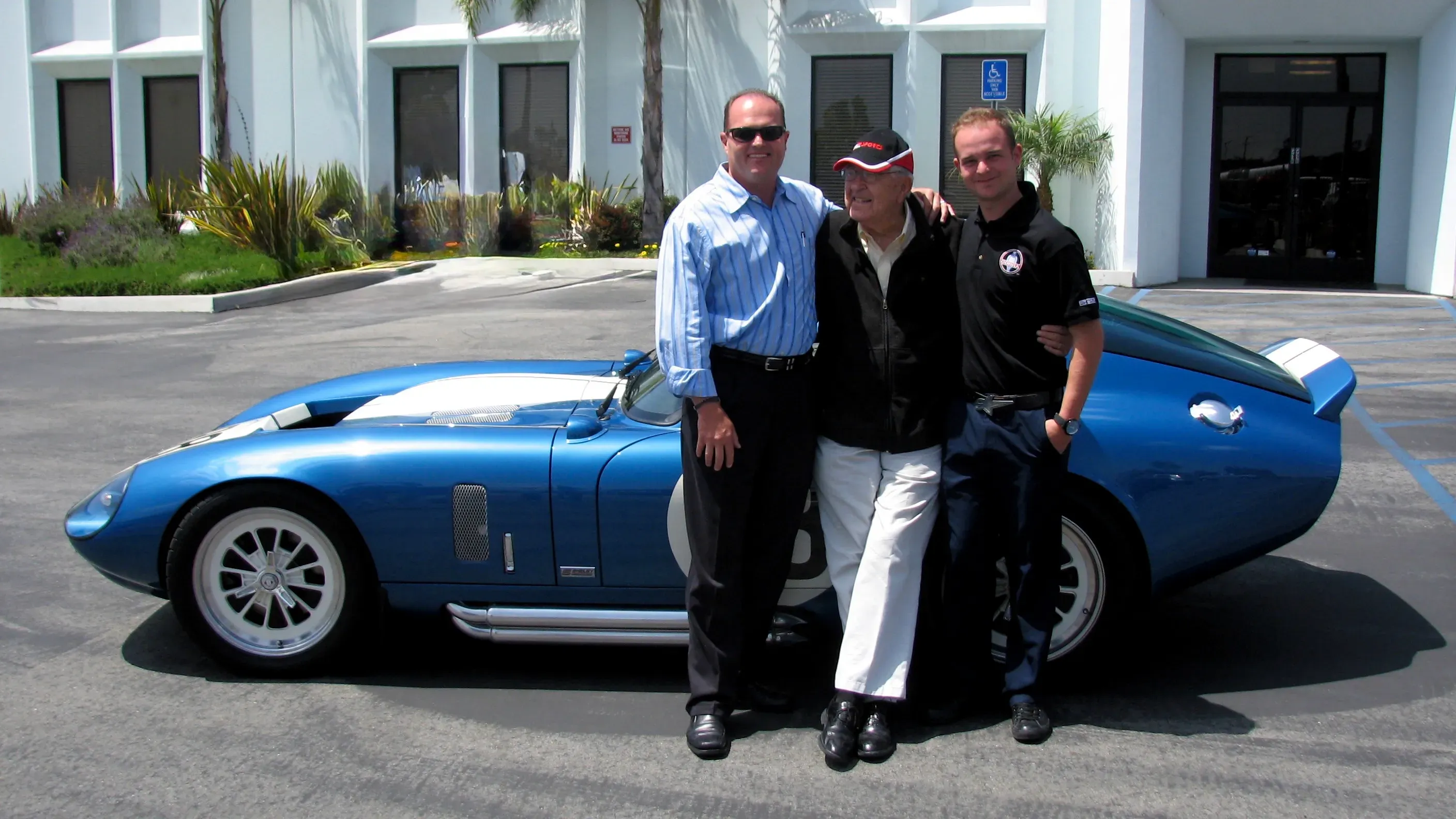 Lance Stander (Left), Caroll Shelby (Middle), Ashton Stander (Right)